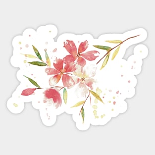 Watercolor cherry blossom Sticker